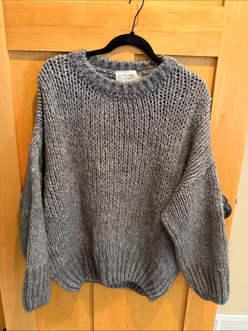 FRNCH La Petite Maille Knit Sweater in Heather Grey